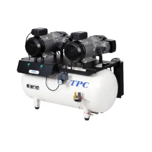 TPC Dental DC8112 Superb Air Oil-Less Air Compressor, 1 x 1.0 HP motor, 10 Gal., 2 User (110V/60Hz) 5 year warranty.