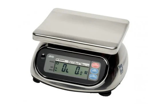 A&D Engineering SK-20KWP Stainless Steel Washdown Scale, NTEP Approved, 20kg Capacity, 0.01kg Increments