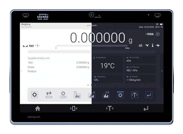 RADWAG MYA 21/52.5Y ELLIPSIS SERIES DUAL RANGE MICROBALANCE, 21 G / 52 G X 1 / 10 MICROGRAM
