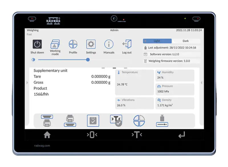 RADWAG MYA 21.5Y ELLIPSIS SERIES MICROBALANCE, 21 G X 1 MICROGRAM