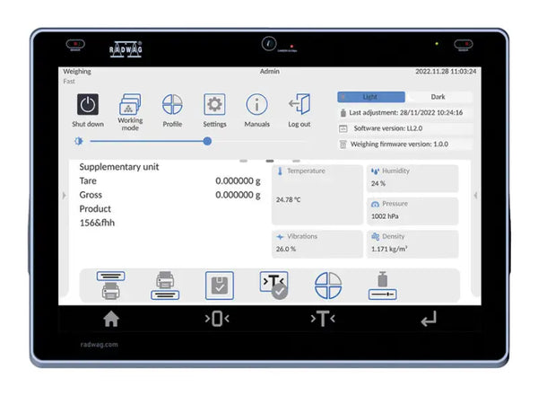 RADWAG MYA 21.5Y ELLIPSIS SERIES MICROBALANCE, 21 G X 1 MICROGRAM