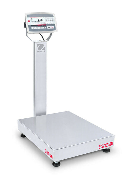 Ohaus 30461675 D52XW12WQS6 Defender 5000 Column Mount Washdown Scale, 25lb Capacity, 0.001/0.005lb Readability
