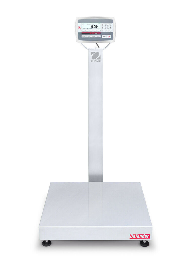 Ohaus 30461687 D52XW250WQV8 Defender 5000 Column Mount Washdown Scale, 500lb Capacity, 0.02/0.1lb Readability