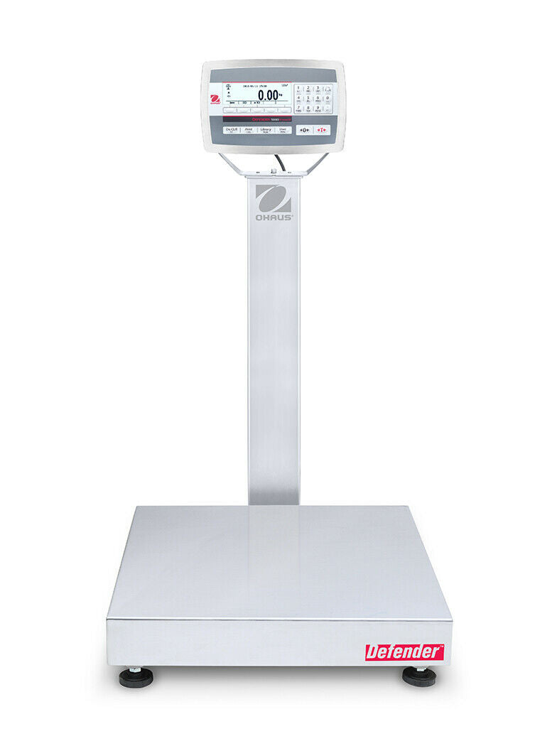 Ohaus 30461682 D52XW50WTX7 Defender 5000 Column Mount Washdown Scale, 100lb Capacity, 0.005/0.02lb Readability