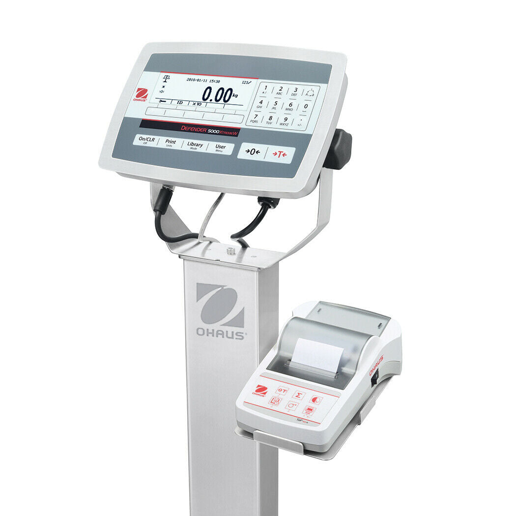 Ohaus 30461674 D52XW5WQS6 Defender 5000 Column Mount Washdown Scale, 10lb Capacity, 0.0005/0.002lb Readability