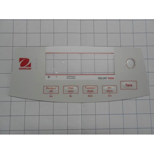Ohaus 30025997 Function Label Front EN V71