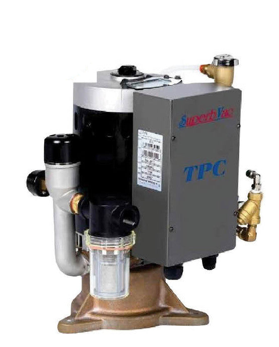 TPC Dental WV3 Superb Vac Wet Ring Vacuum, Single Head, 1 x 1.2 HP motor, 3 User (115V/60HZ)