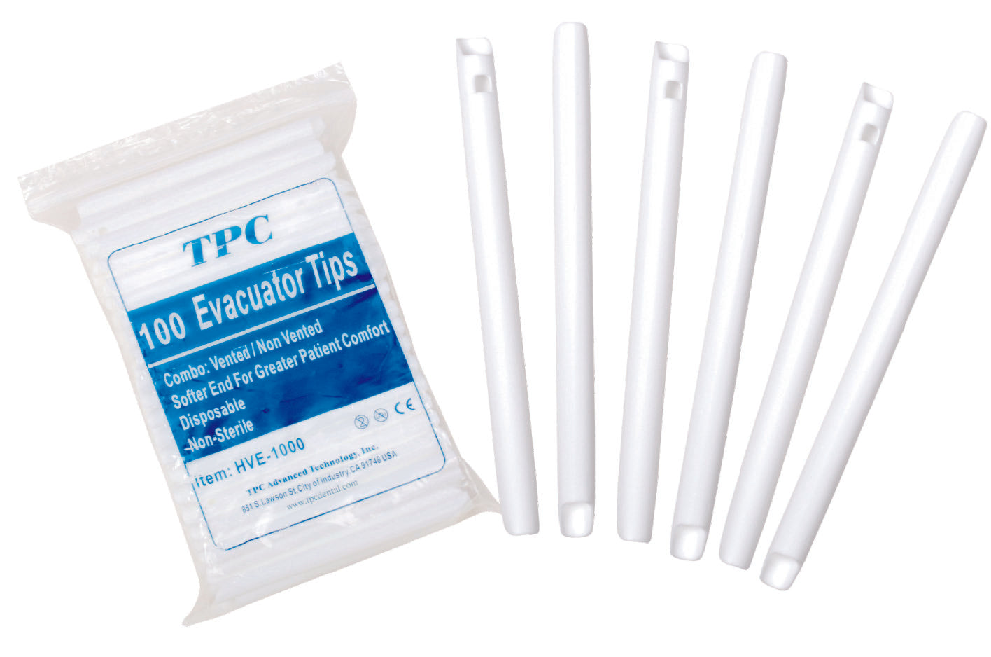 TPC Dental HVE-1000 High Volumn Evacutors Combo Tip (HVE & Surgical Tips)