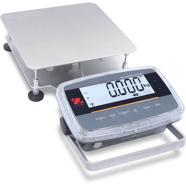 Ohaus 30575562, 12.5 kg (25 lb) Capacity, 1 g (0.002 lb) Readability, I-D61PW12K1R5 Defender 6000 Washdown Bench Scale with Warranty