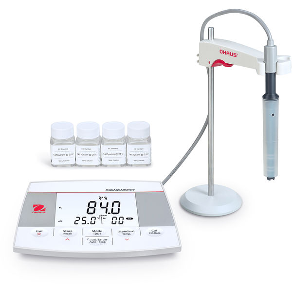 Ohaus 30589823 AB23EC-F AQUASEARCHER Conductivity / TDS / Salinity Benchtop Meter with STCON3 - 00.0 µS/cm – 199.9 mS/cm