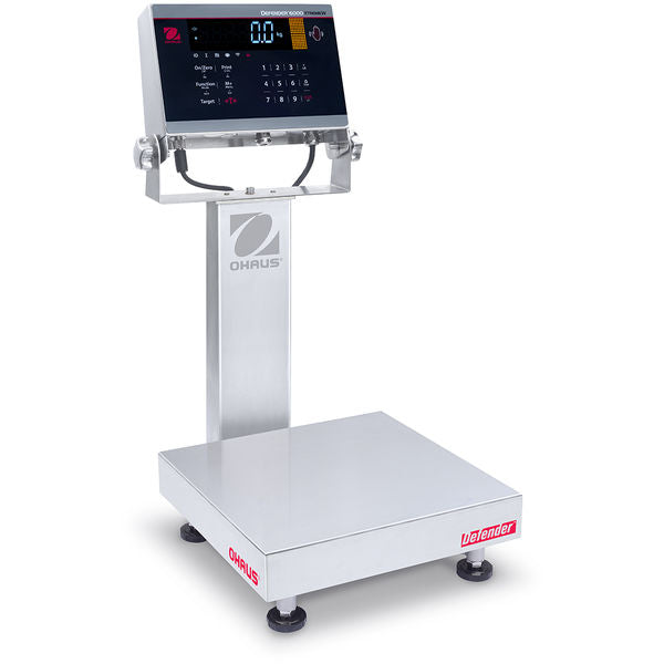 Ohaus i-D61XWE12WQR6 Defender 6000 12.5 kg (25 lb) Capacity, 0.5 g (0.001 lb) Readability, Hybrid Bench Scale