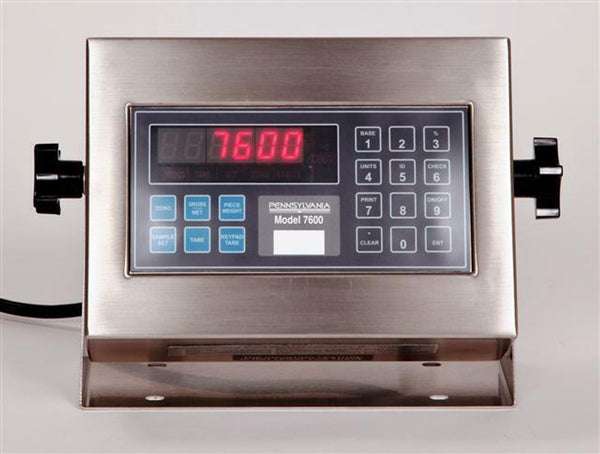 PENNSYLVANIA SCALE 7600/4WD STAINLESS STEEL WASHDOWN DIGITAL INDICATOR, NTEP