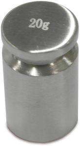 OHAUS ASTM Class 6 Weights - Cylindrical Weight, 20g, Stainless Steel with Warranty