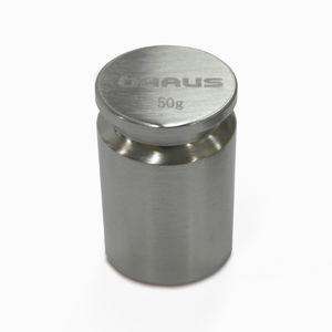 OHAUS ASTM Class 6 Weights - Cylindrical weights 50g, Stainless Steel with Warranty