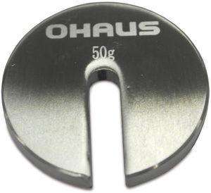 OHAUS 80850145 ASTM Class 6 Weights - Slotted weights 50g, Stainless Steel with Warranty