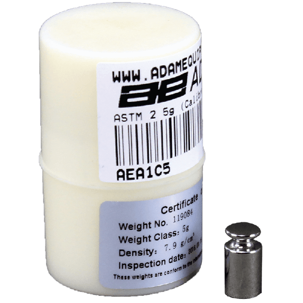 Adam Equipment ASTM 1 - 5g Calibration Weights / Weight Sets; Class 1