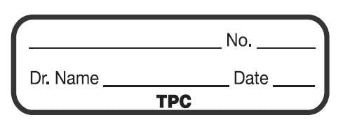 TPC Dental CPTAG Name Tags for Clear Pocket Mount (Long)