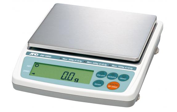 A&D Weighing EK-1200i Compact Balance, 1200g x 0.1g with External Calibration, NTEP with Warranty