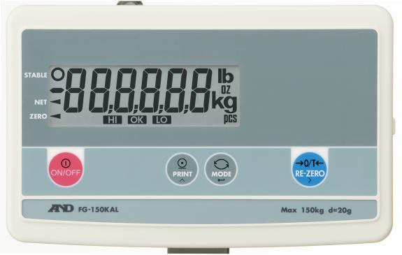 A&D Weighing FG-150KAL 300 lb x 0.02 lb / 150 kg x 0.01 kg (with Column)