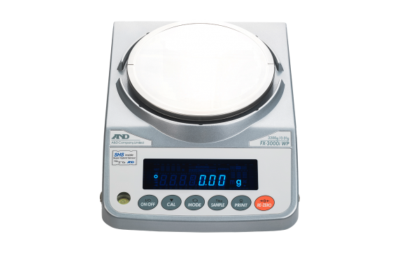 A&D Weighing FX-2000iWP Precision Balance, 2200g x 0.01g with External Calibration, IP65 with Warranty