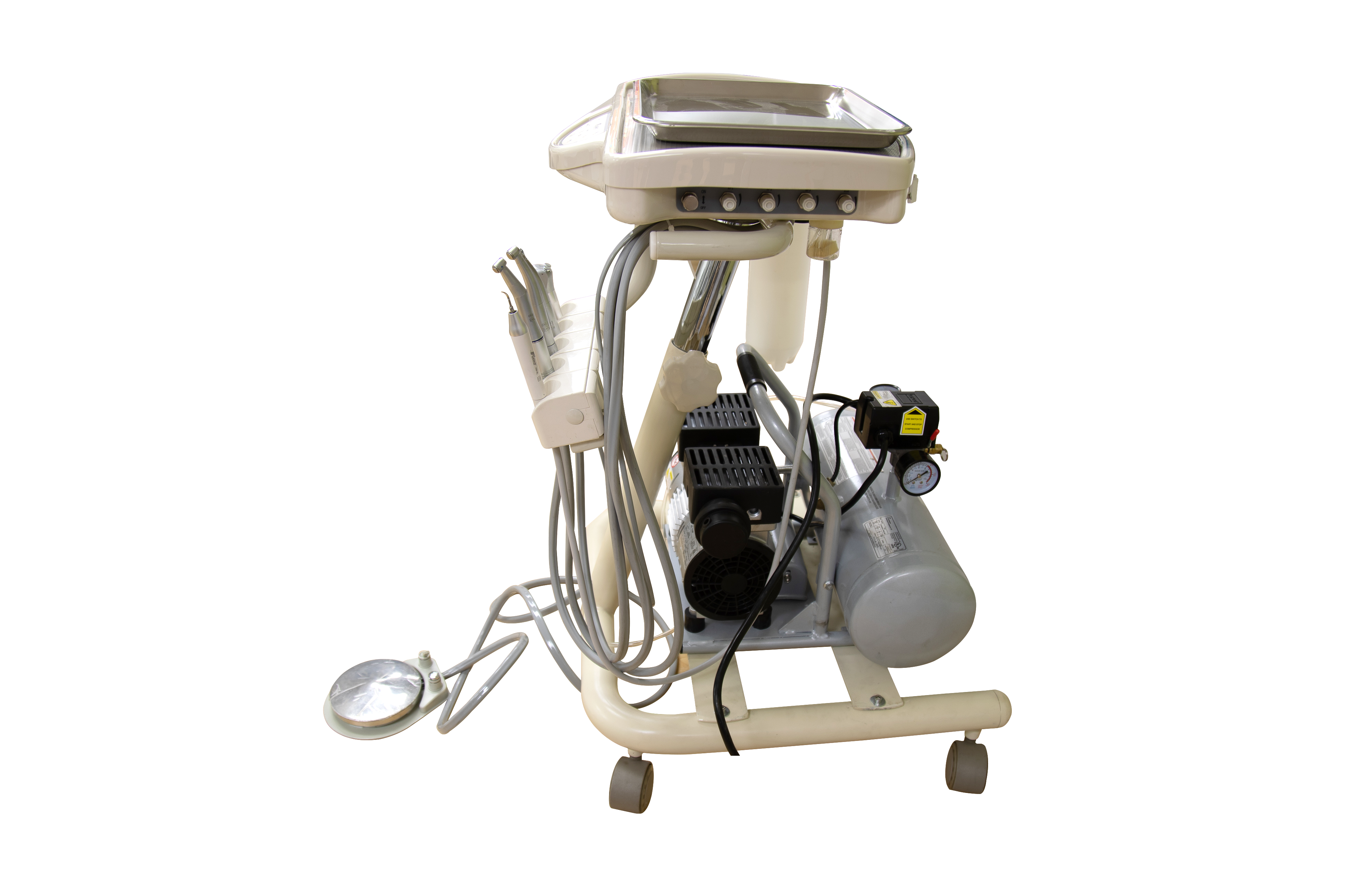 Flight Dental System MC-1300FC Portable Mobile Cart with Integrated Compressor - 1 Year Warrany