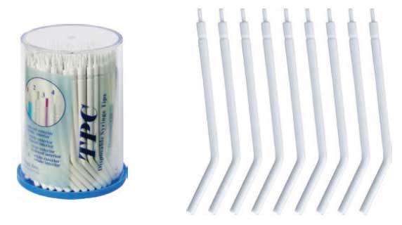 TPC Dental P7705-BULK (10) Disposable White Syrige Tips (Plastic Inner) 1600 Tips/Bulk - 10 BULK RATE