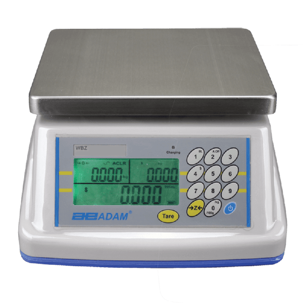 Adam Equipment WBZ 15aM 15lb/6kg, 0.005lb/2g, Washdown Retail Scale - 1 Year Warranty