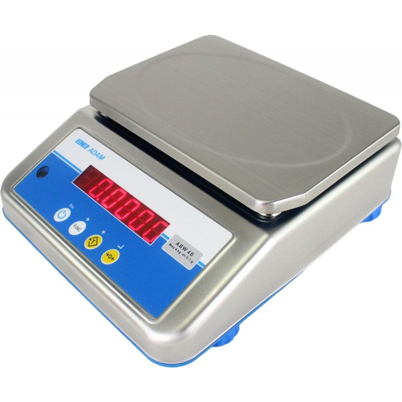 Adam Equipment ABW 4S Aqua Stainless Steel Washdown Bench Scale, 9 lb x 0.0002 lb