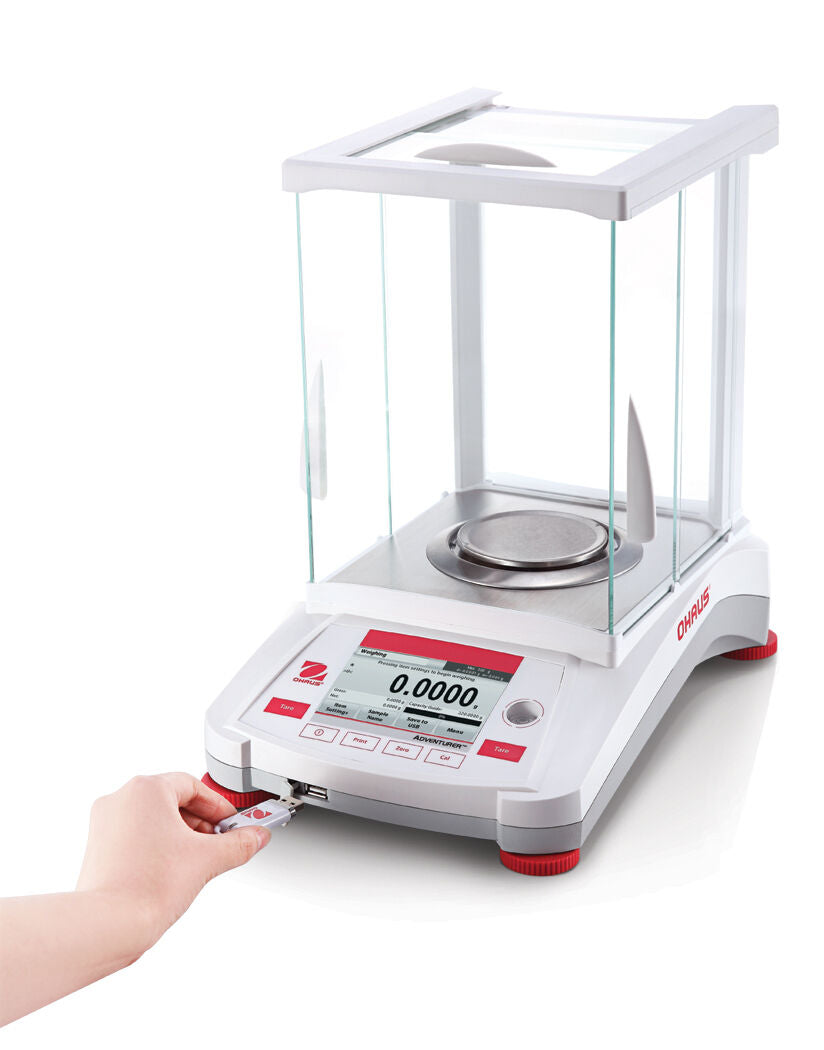 Ohaus 30100601 AX124-E Adventurer AX Analytical Balance  with External Calibration 120 g x 0.1 mg