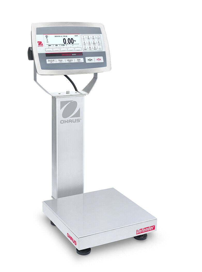Ohaus D52XW125WTX7 Defender 5000 Washdown Bench Scale, 250 x 0.01 lbs with Warranty